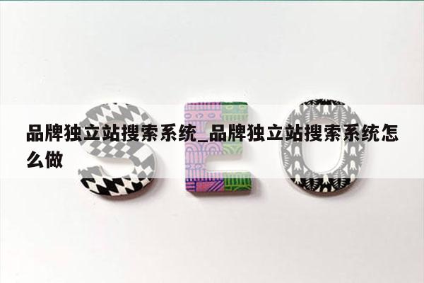品牌独立站搜索系统_品牌独立站搜索系统怎么做