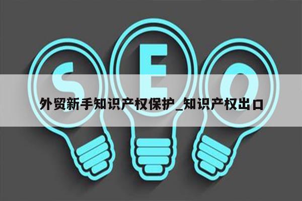 外贸新手知识产权保护_知识产权出口