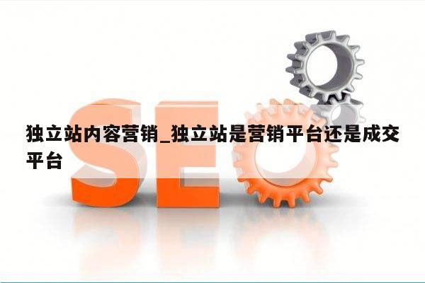 独立站内容营销_独立站是营销平台还是成交平台