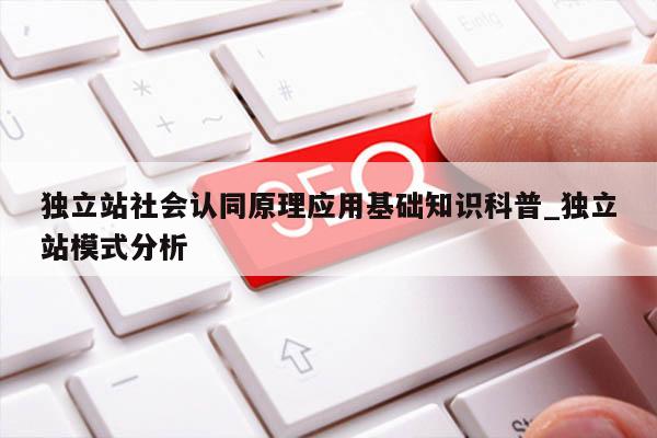 独立站社会认同原理应用基础知识科普_独立站模式分析