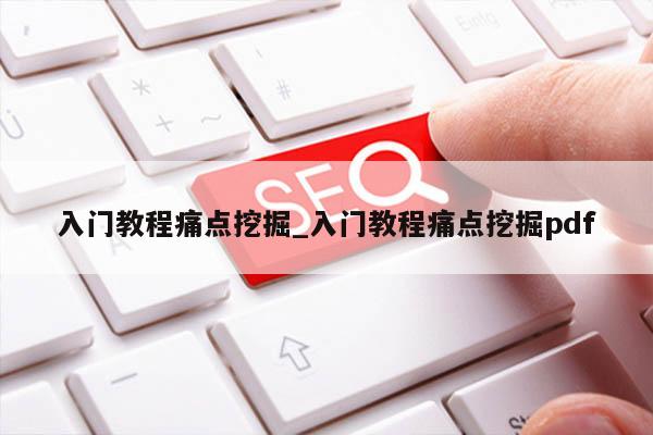 入门教程痛点挖掘_入门教程痛点挖掘pdf