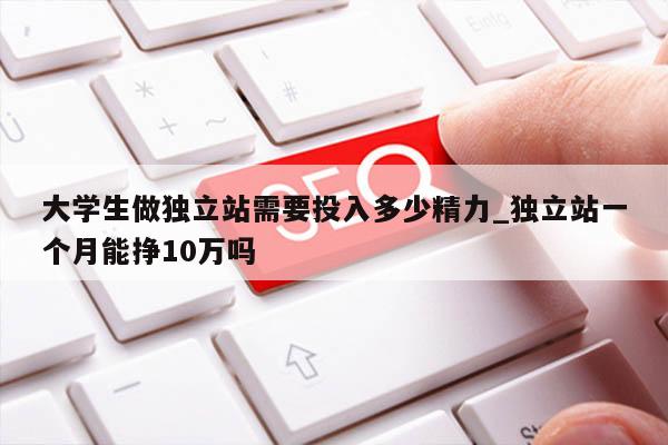 大学生做独立站需要投入多少精力_独立站一个月能挣10万吗