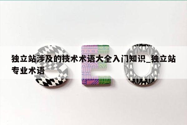 独立站涉及的技术术语大全入门知识_独立站专业术语