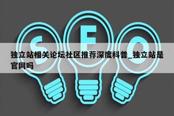 独立站相关论坛社区推荐深度科普_独立站是官网吗