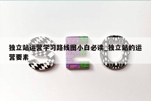 独立站运营学习路线图小白必读_独立站的运营要素
