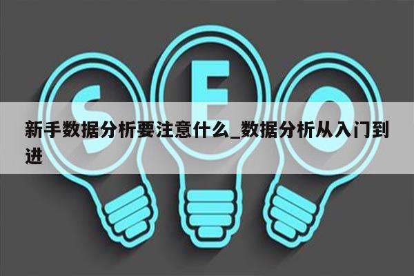新手数据分析要注意什么_数据分析从入门到进