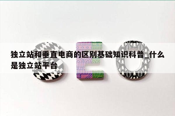 独立站和垂直电商的区别基础知识科普_什么是独立站平台