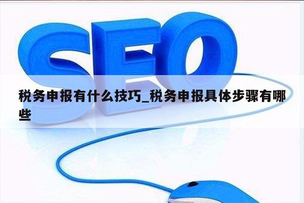 税务申报有什么技巧_税务申报具体步骤有哪些