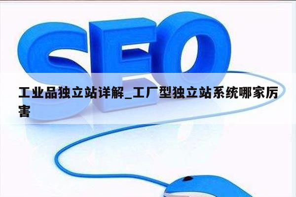工业品独立站详解_工厂型独立站系统哪家厉害