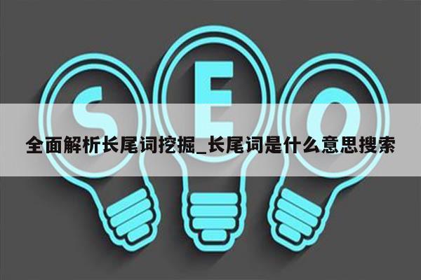 全面解析长尾词挖掘_长尾词是什么意思搜索