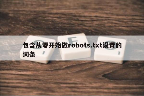 包含从零开始做robots.txt设置的词条