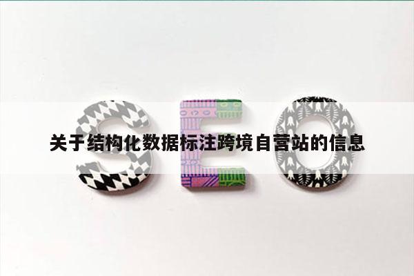 关于结构化数据标注跨境自营站的信息