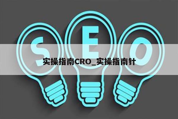 实操指南CRO_实操指南针