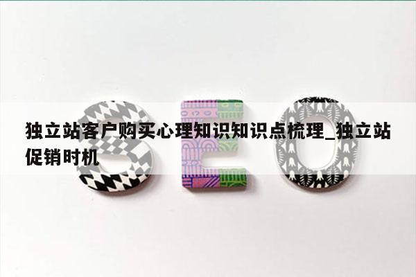 独立站客户购买心理知识知识点梳理_独立站促销时机