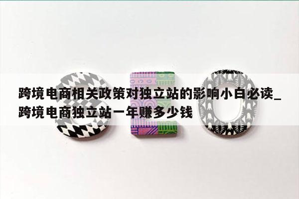 跨境电商相关政策对独立站的影响小白必读_跨境电商独立站一年赚多少钱