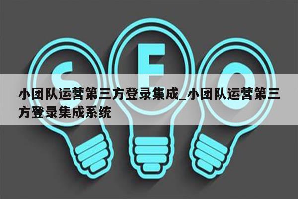 小团队运营第三方登录集成_小团队运营第三方登录集成系统