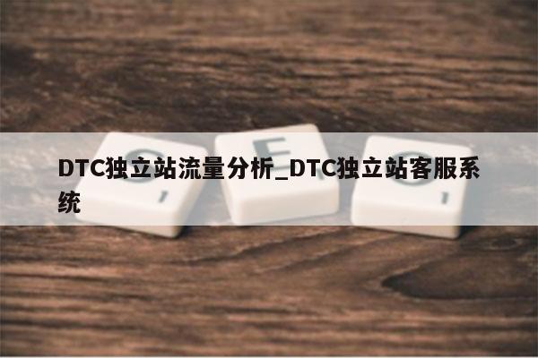 DTC独立站流量分析_DTC独立站客服系统