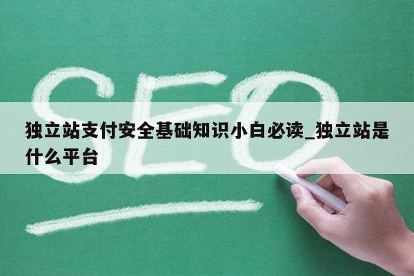 独立站支付安全基础知识小白必读_独立站是什么平台