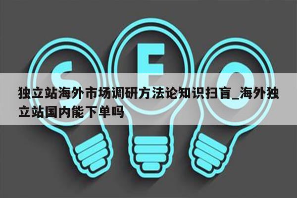 独立站海外市场调研方法论知识扫盲_海外独立站国内能下单吗