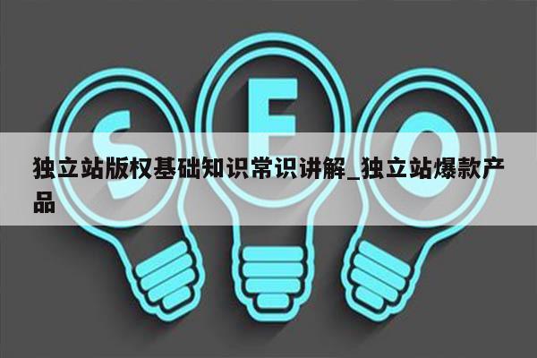 独立站版权基础知识常识讲解_独立站爆款产品