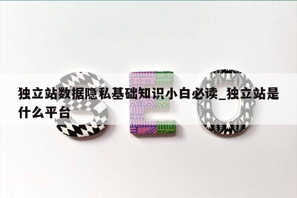 独立站数据隐私基础知识小白必读_独立站是什么平台