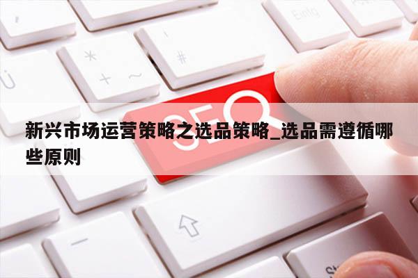新兴市场运营策略之选品策略_选品需遵循哪些原则