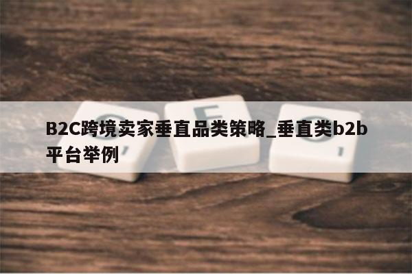 B2C跨境卖家垂直品类策略_垂直类b2b平台举例