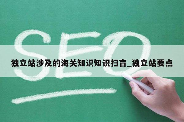 独立站涉及的海关知识知识扫盲_独立站要点