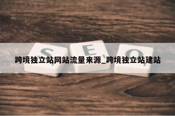跨境独立站网站流量来源_跨境独立站建站