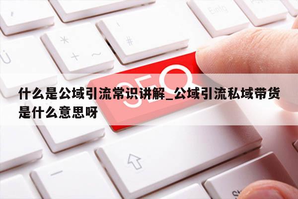 什么是公域引流常识讲解_公域引流私域带货是什么意思呀