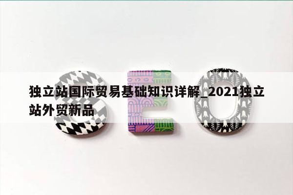独立站国际贸易基础知识详解_2021独立站外贸新品