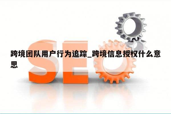 跨境团队用户行为追踪_跨境信息授权什么意思