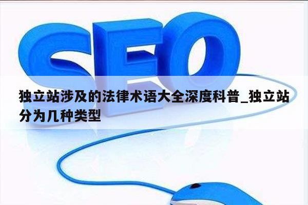独立站涉及的法律术语大全深度科普_独立站分为几种类型