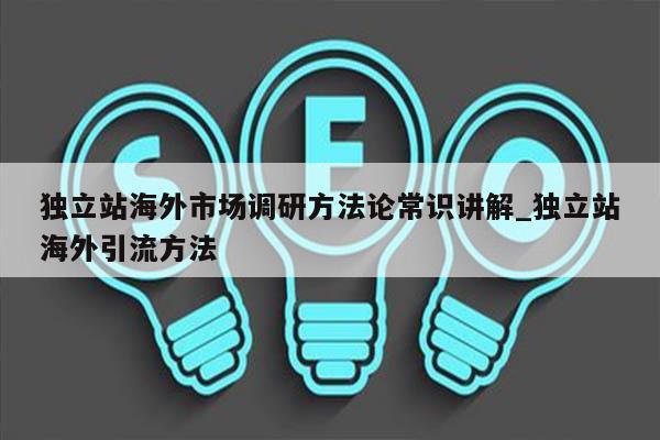 独立站海外市场调研方法论常识讲解_独立站海外引流方法