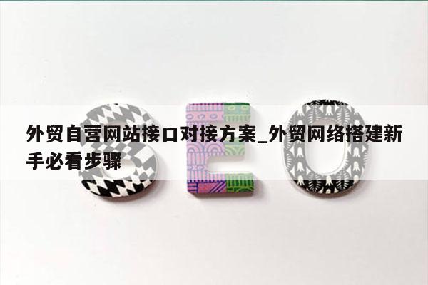 外贸自营网站接口对接方案_外贸网络搭建新手必看步骤