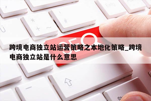跨境电商独立站运营策略之本地化策略_跨境电商独立站是什么意思