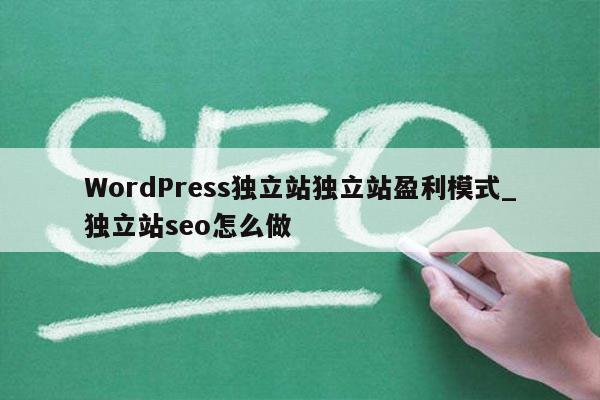 WordPress独立站独立站盈利模式_独立站seo怎么做