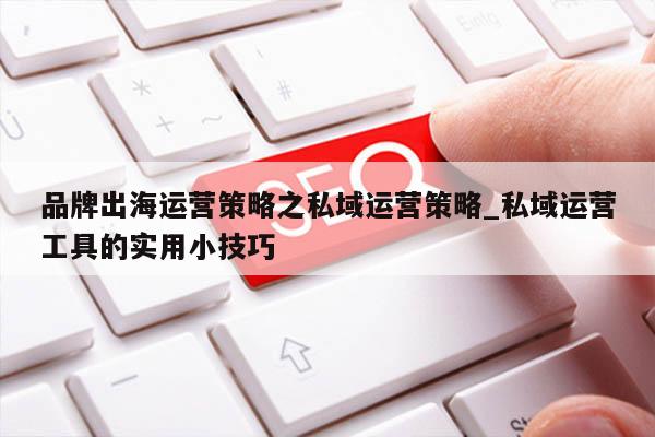 品牌出海运营策略之私域运营策略_私域运营工具的实用小技巧