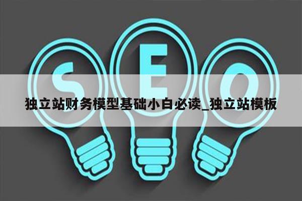 独立站财务模型基础小白必读_独立站模板