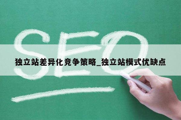 独立站差异化竞争策略_独立站模式优缺点