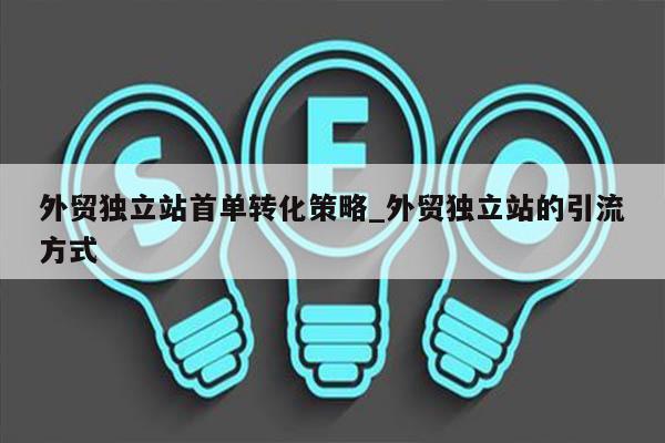外贸独立站首单转化策略_外贸独立站的引流方式