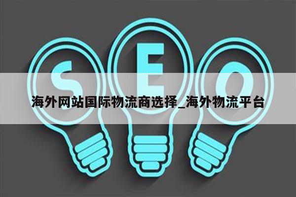 海外网站国际物流商选择_海外物流平台