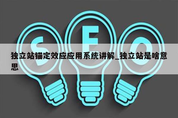 独立站锚定效应应用系统讲解_独立站是啥意思