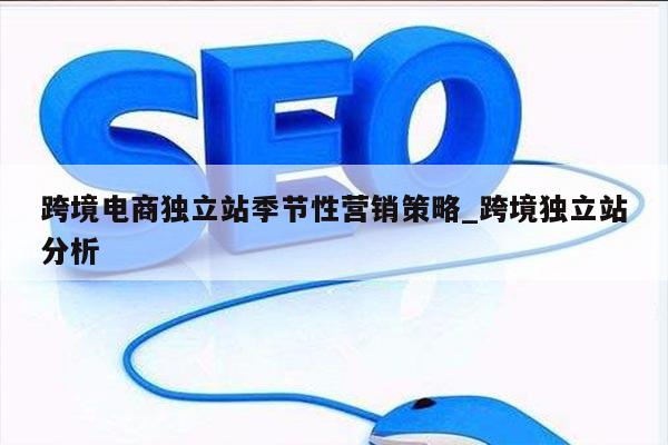 跨境电商独立站季节性营销策略_跨境独立站分析
