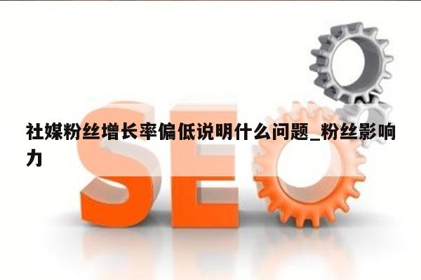 社媒粉丝增长率偏低说明什么问题_粉丝影响力
