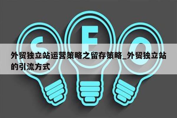 外贸独立站运营策略之留存策略_外贸独立站的引流方式