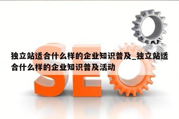 独立站适合什么样的企业知识普及_独立站适合什么样的企业知识普及活动