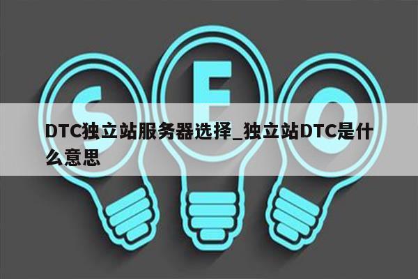 DTC独立站服务器选择_独立站DTC是什么意思