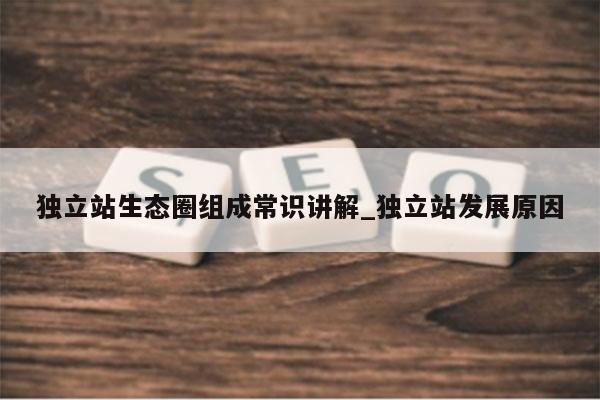 独立站生态圈组成常识讲解_独立站发展原因