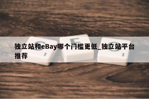独立站和eBay哪个门槛更低_独立站平台推荐